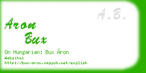 aron bux business card